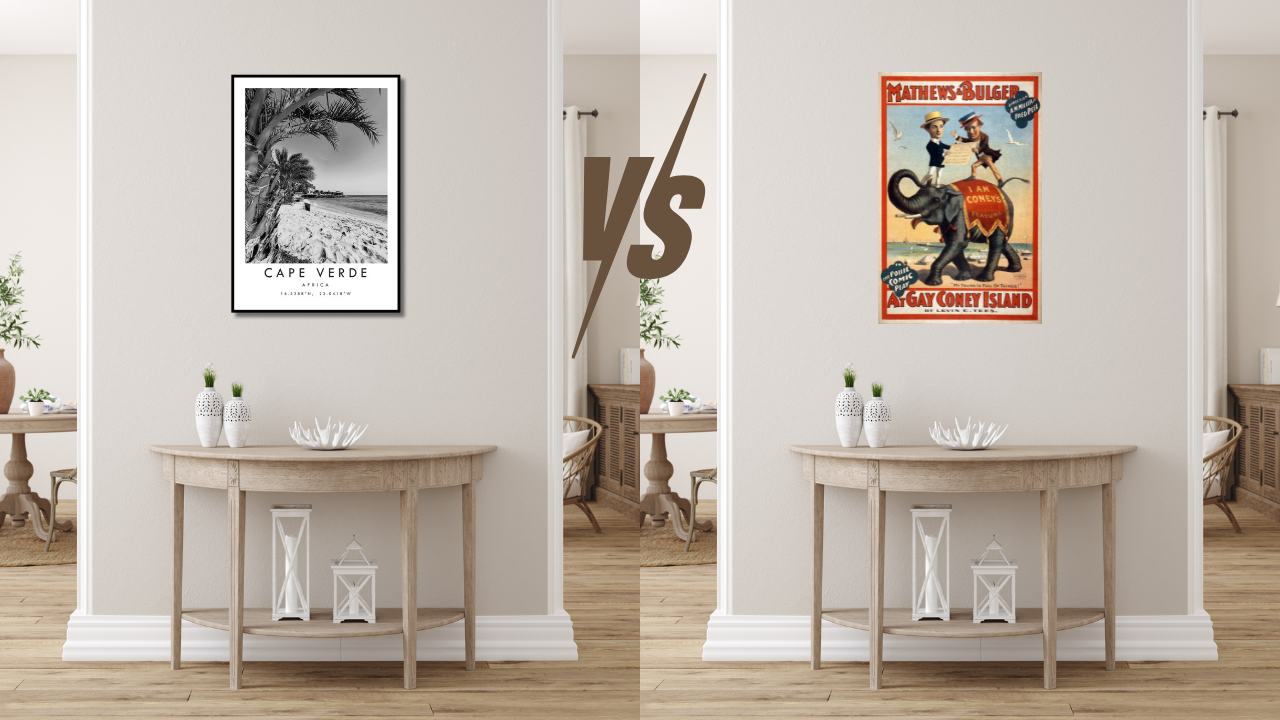 Affiche vintage ou affiche poster ? Comprendre les styles pour une décoration réussie